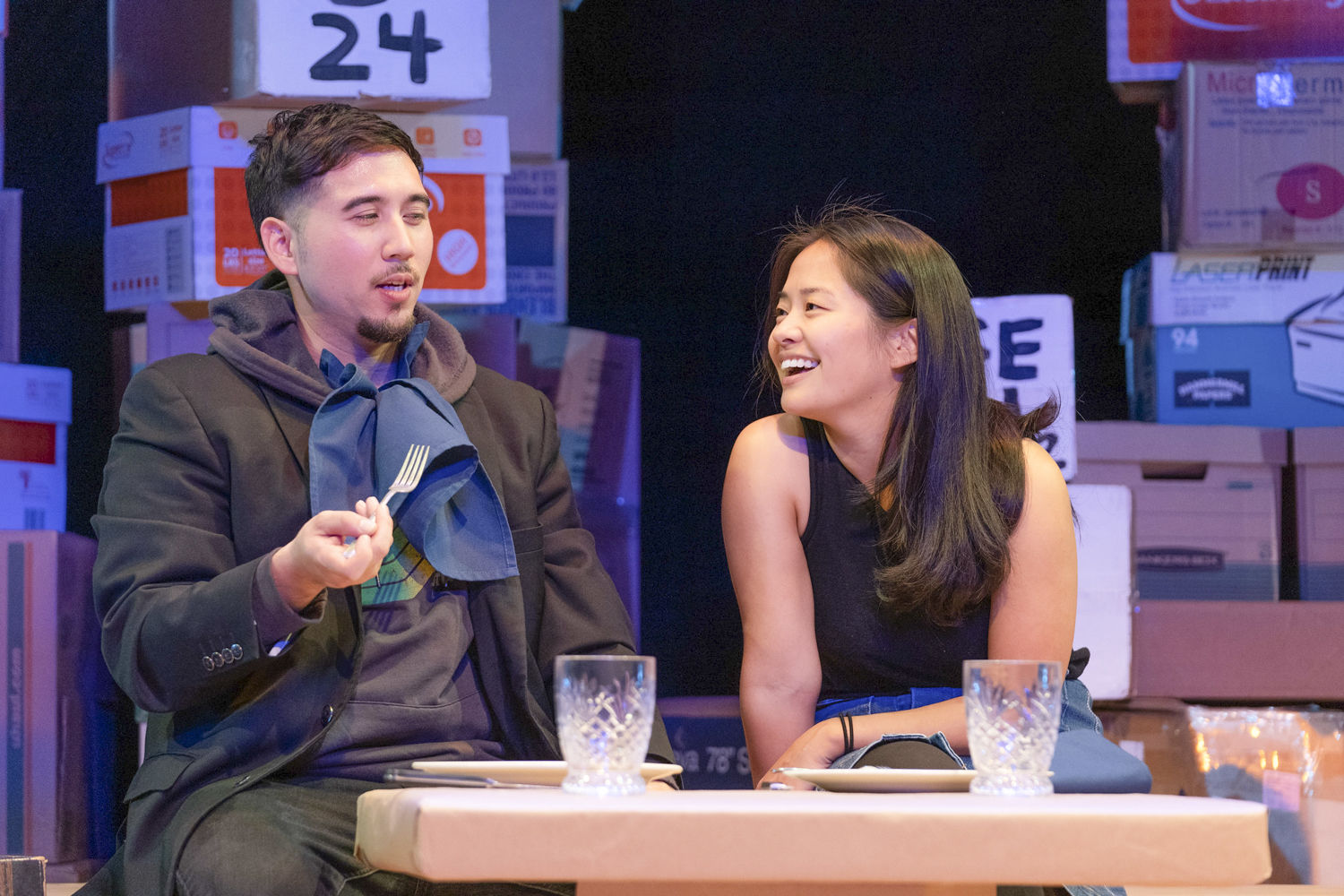 Cory Censenprano as Max and Shannon Tyo as Di in “The Two Kids that Blow Sh*t Up.” (Photo provided)